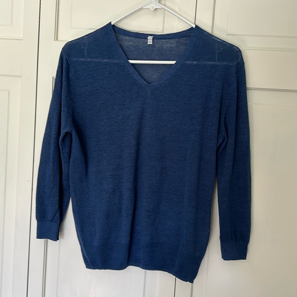 Extra Small Blue V Neck Sweater